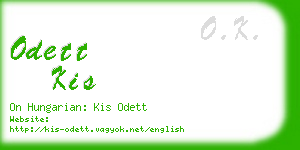 odett kis business card